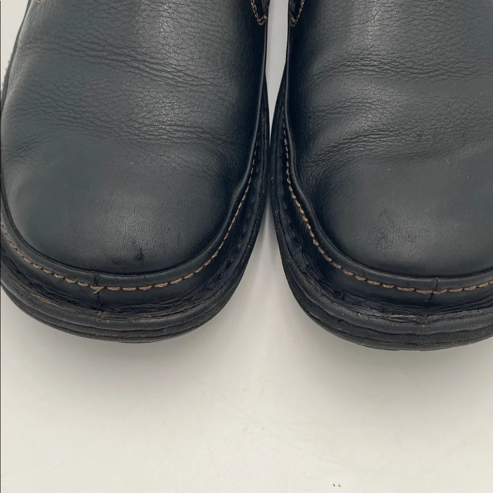 Clarks Black Leather Men's 12M Loafers slippers casual office comfort active Air